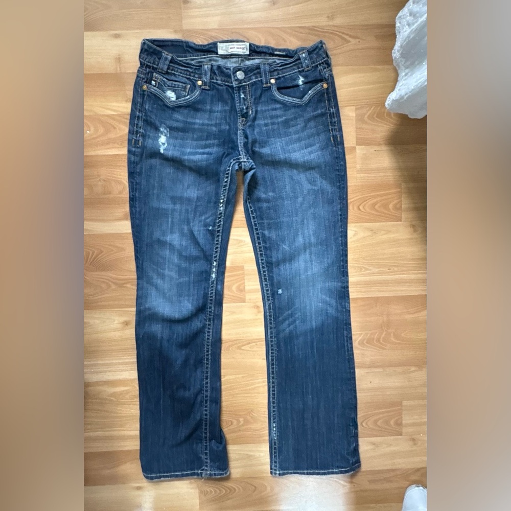 Mek Denim Women's distressed Blue Jeans